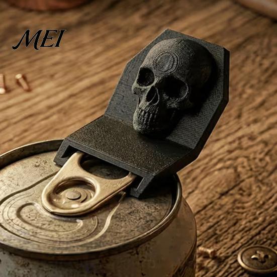 Stable Can Opener Gothic Skull Opener, 3D Printed Pull Tab Tool, Trendy Kitchen Accessory Gift for Friends Halloween