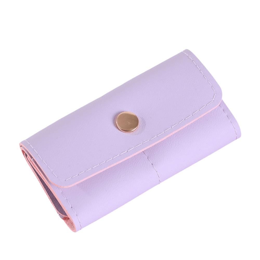 PU Portable Jewelry Roll Bag Wear-Resistant Portable Earrings Organizer  Necklace