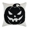 1PC LOZUJOJU Halloween Pillowcase Ghost Pumpkin Pattern Embroidered Soft Cushion Cover for Sofa Living Room Bedroom Home Decor