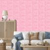 Polynesian Geometric Pattern Powder Pink Wallpaper 50x1000