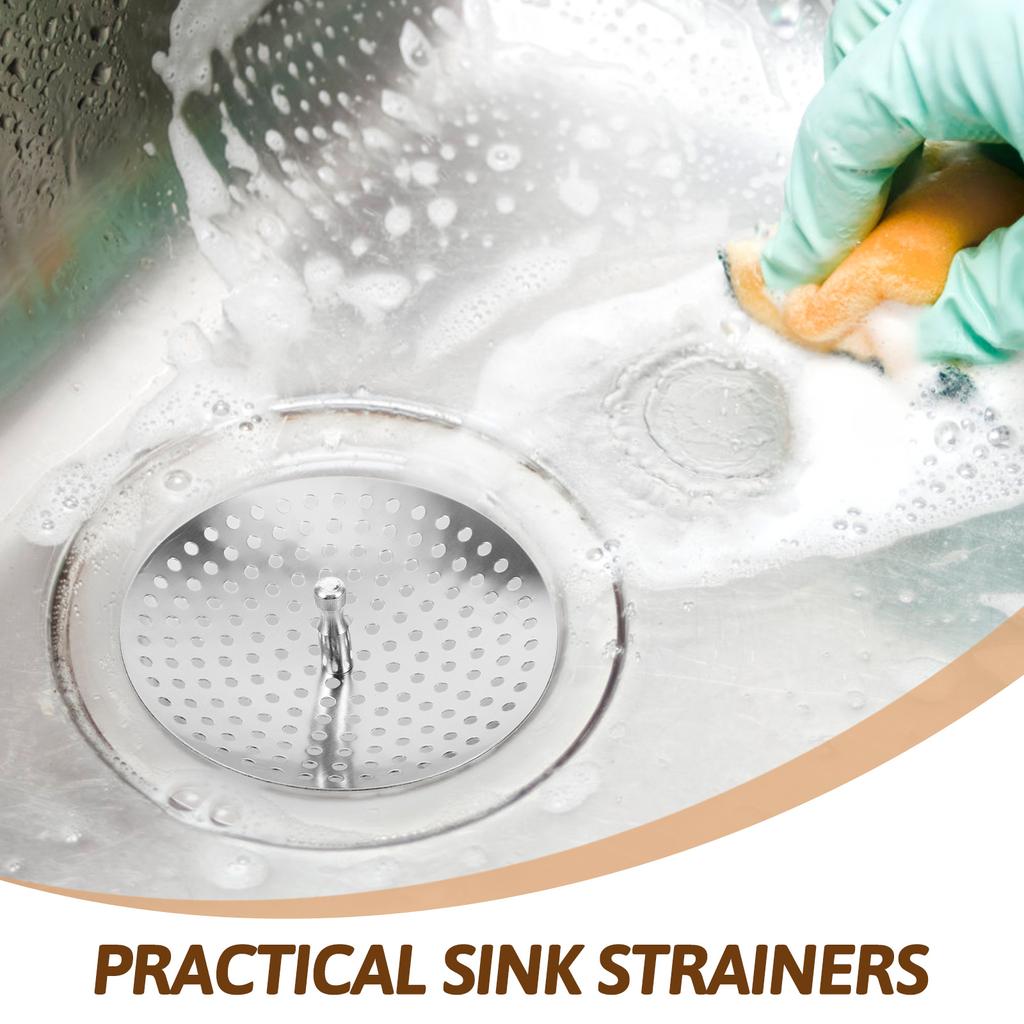 2 szt. Sitko Odpływ Zlewozmywaka Koszyk Kuchenny Ekran Filtru Łapacze Włosów Sitka do Srebrnego Metalu
