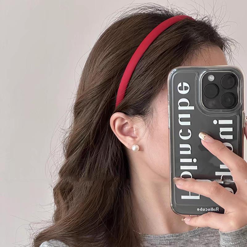 2pc Fashion 1.2cm Slim Solid Bezel Hairbands Headbands for Women Men Girls Vintage Hoop for Washface Tool Hair Bands Accessories