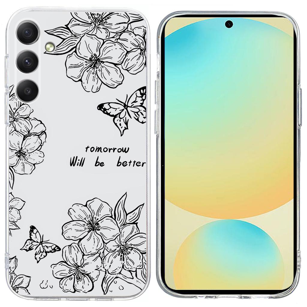 For Samsung Galaxy A24 4G (162.1 x 77.6 x 8.3mm) Case Pattern Printing Shockproof Soft TPU Phone Cover