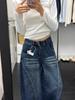 Plus Size Women's Vintage High Waist Wide Leg Jeans