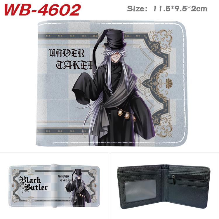 Black Butler Anime Short Bi-Fold Leather Wallet Full Color Print Card Holder Coin Purse