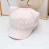 Sweet Plaid Cute Cat Ears Star Anise Hat Female Cap Spring and Autumn New Sweet Face Little Painter Hat Tide