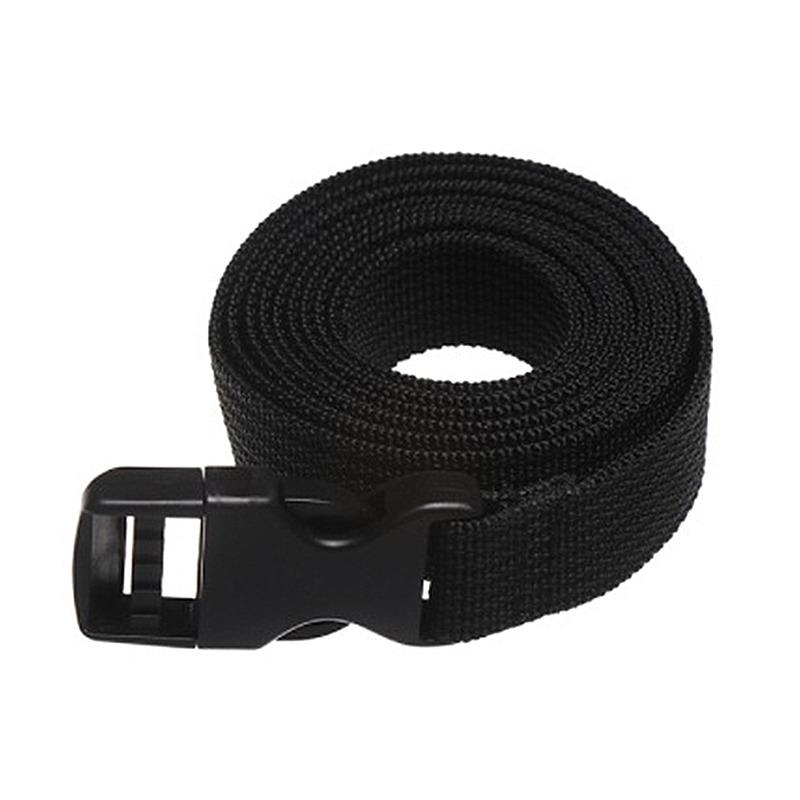 1PC Travel Tied Black Durable Nylon Cargo Tie Down Luggage Lash Belt Strap With Cam Buckle Travel Kits Outdoor Camping Tool