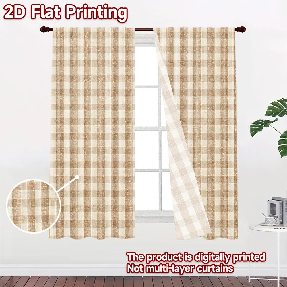 2D flat Photography Backdrop Background cloth Brown Checkered Grid 100% Polyester Birthday Party Perfect for New Year