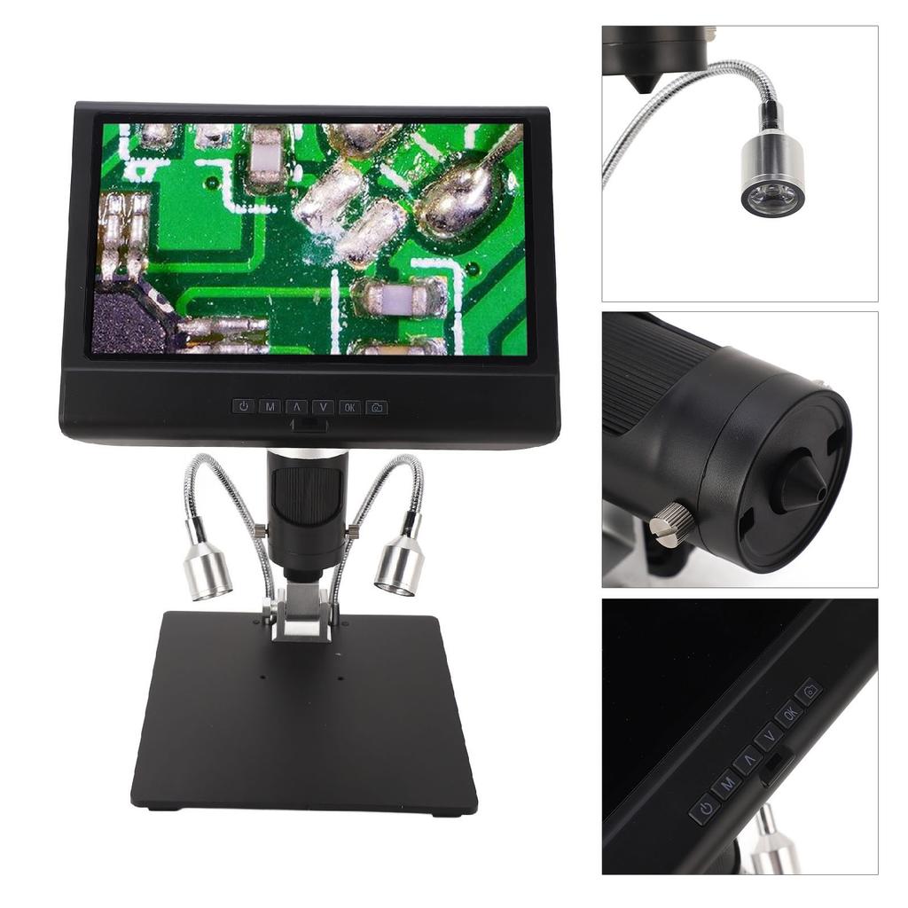 Microscópio digital LCD 10 pol. 1080P ajustável para reparo e soldagem de eletrônicos industriais SMD SMT
