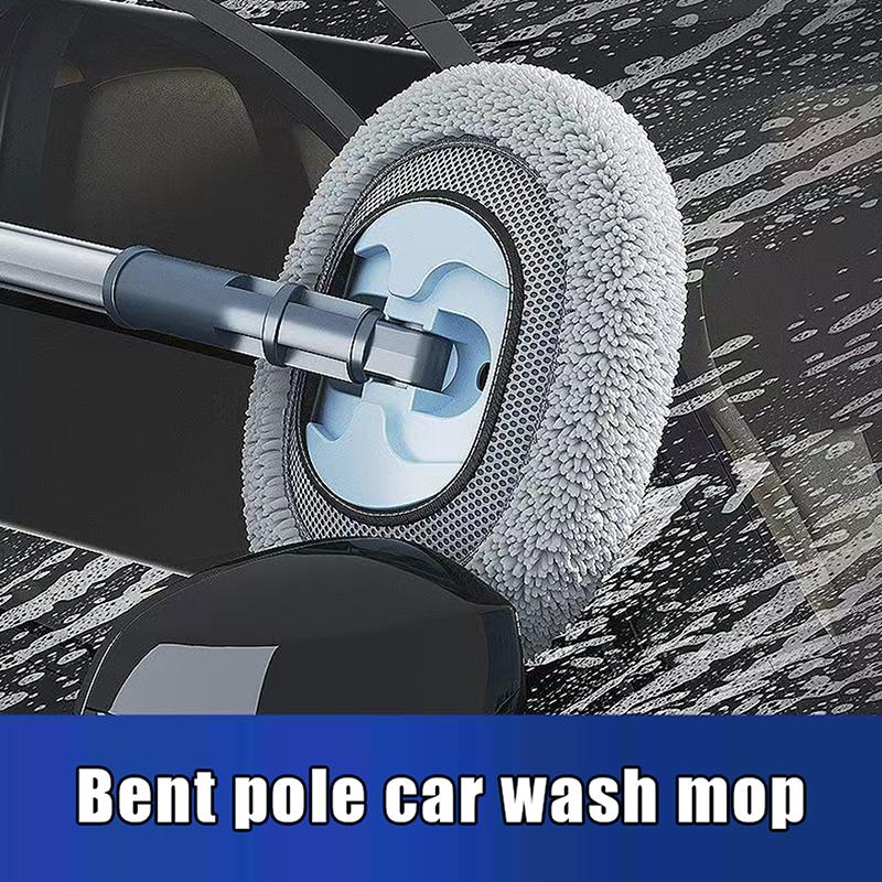 Car Wash Brush Car Cleaning Brush Telescoping Long Handle Mop Soft Hair Chenille Universal Window Wash Auto Accessories