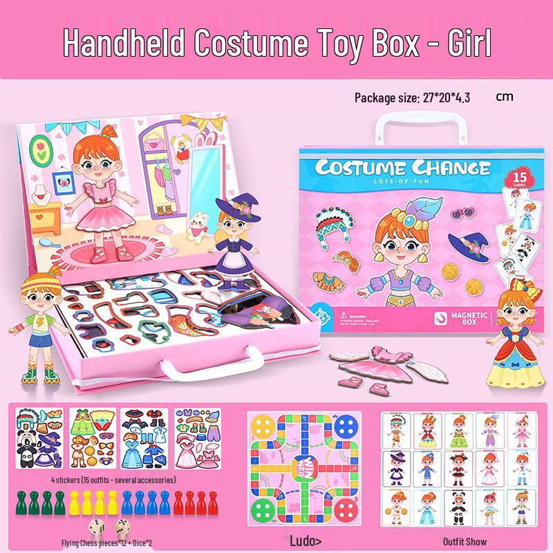 Princess Magnetic Dress-Up Game - Handmade Puzzle Toy for Ages 3-6