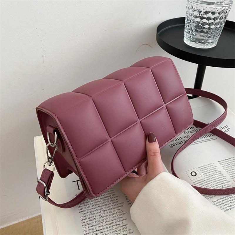 Women Urban Solid Color Simple Small Square Crossbody Shoulder Bag