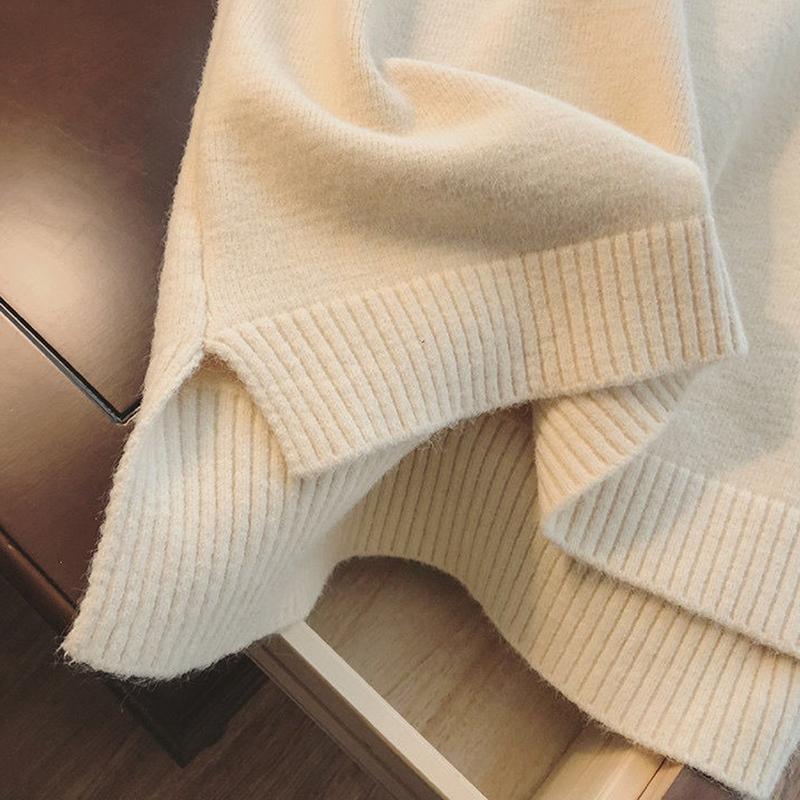 V-neck Sweater Vest Women Fall Winter Korean Solid Knitted Vests Casual Preppy Style Loose Trendy Sleeveless Sweater Vest