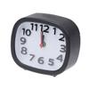 Square Plastic Alarm Clock Small Desktop Clock Luminous Hands Silent Operation Clear Alarm Sound Home Bedroom Decor Gift Black