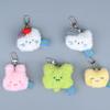White Rabbit Pink Cat Animal Soft Plush Keyring For Girl Gift And Bag Pendant