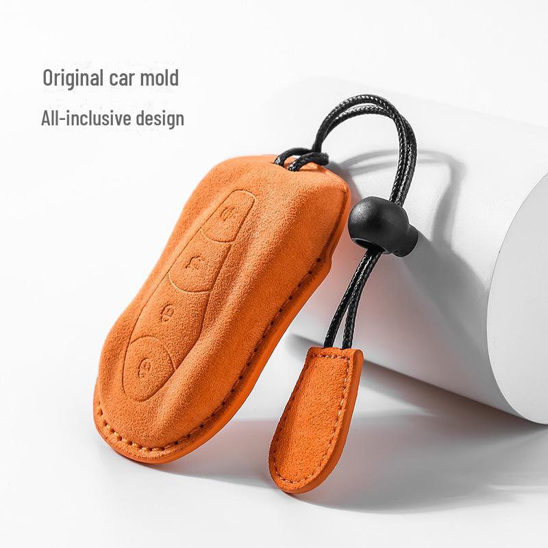 Geely Autoschlüsselhülle für Emgrand GS, Boyue, X3, X6, King Kong, X1, Borui - Leder Schnallenetui für Vision S1