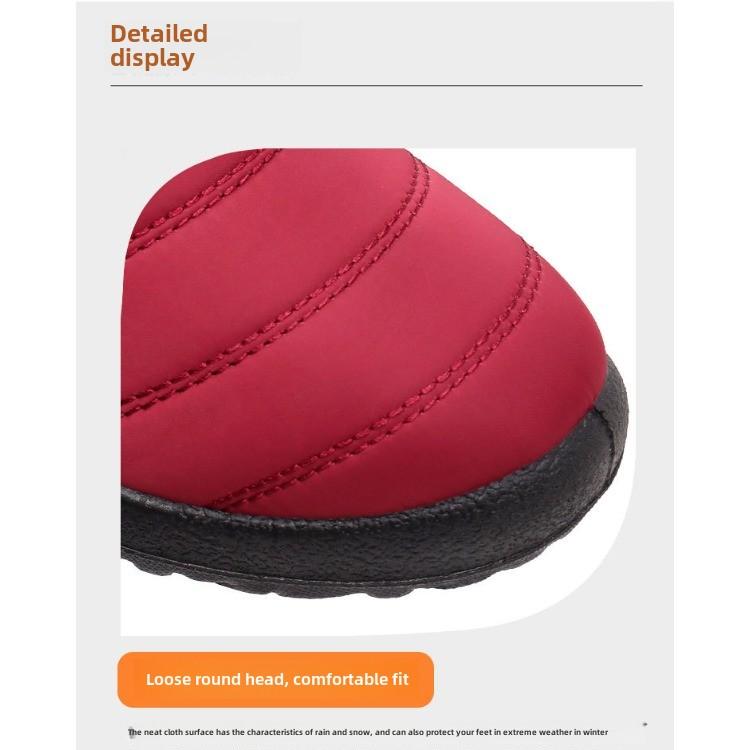 Baumwollstiefel für Damen und Herren High-Top-Schneestiefel mit Reißverschluss Wasserdichte, verdickte Baumwollschuhe