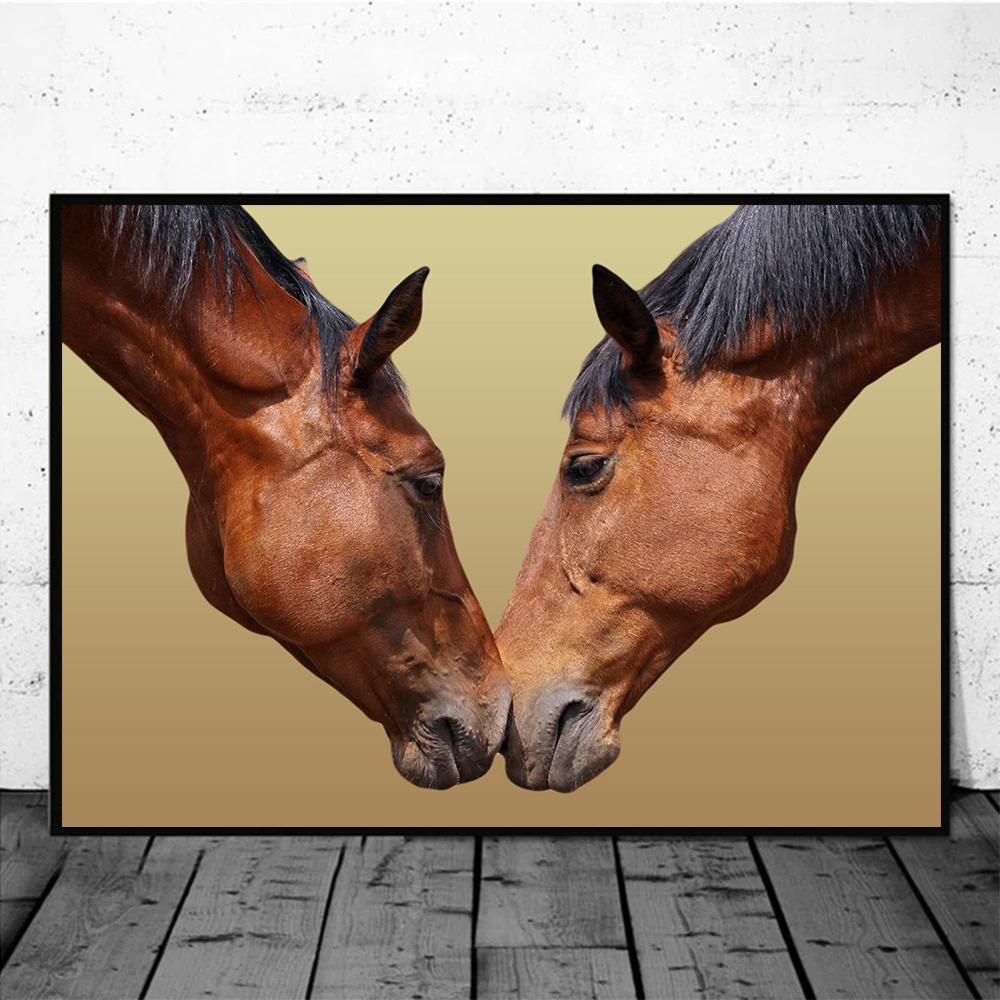 Horse Wall Art Posters Horse Running Canvas Art Print Painting Beautiful Horses Pictures for Modern Home Living Room Decoration