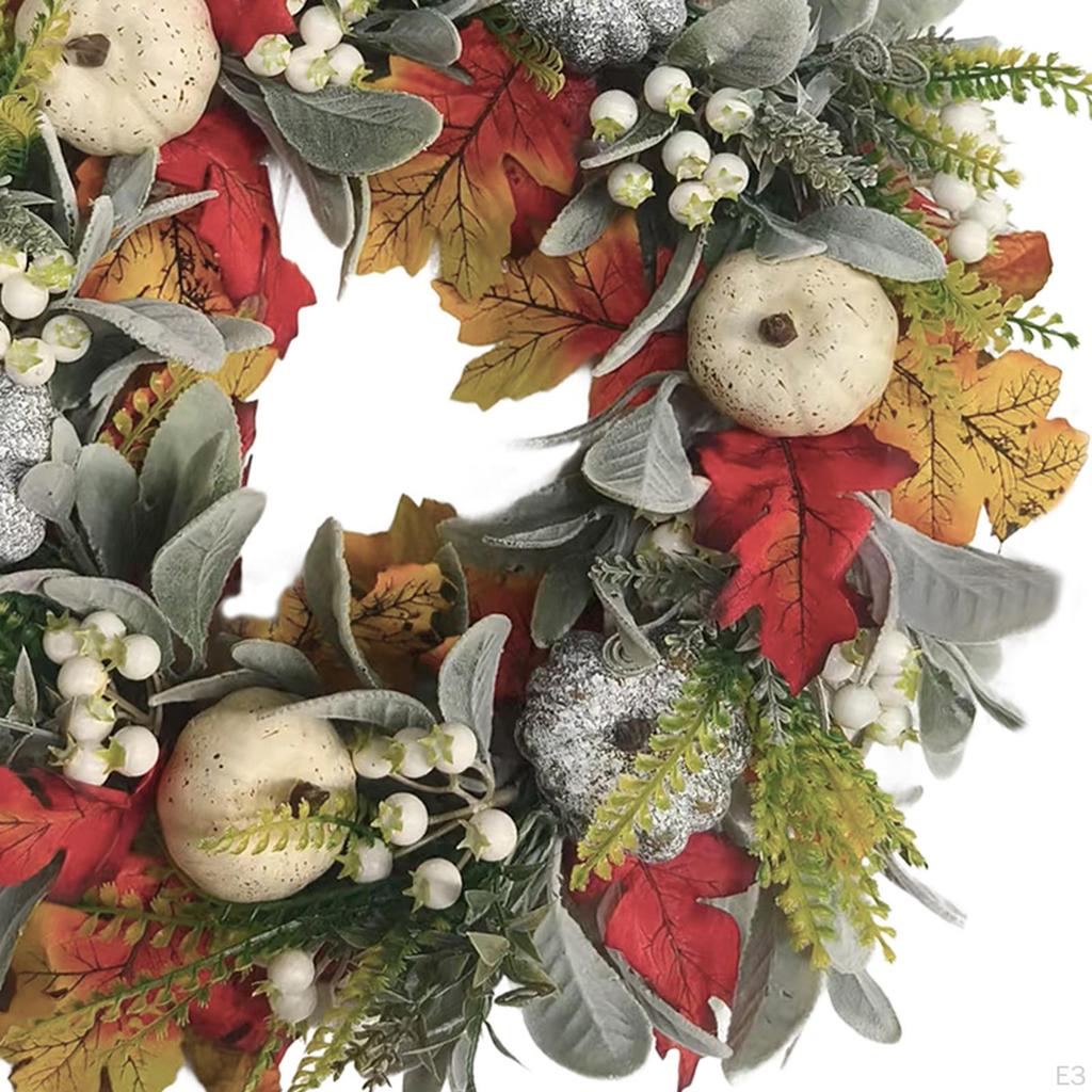Autumn Fall Wreath Thanksgiving Wreaths Housewarming Gifts Wall, Window Hanging Ornament Fireplace