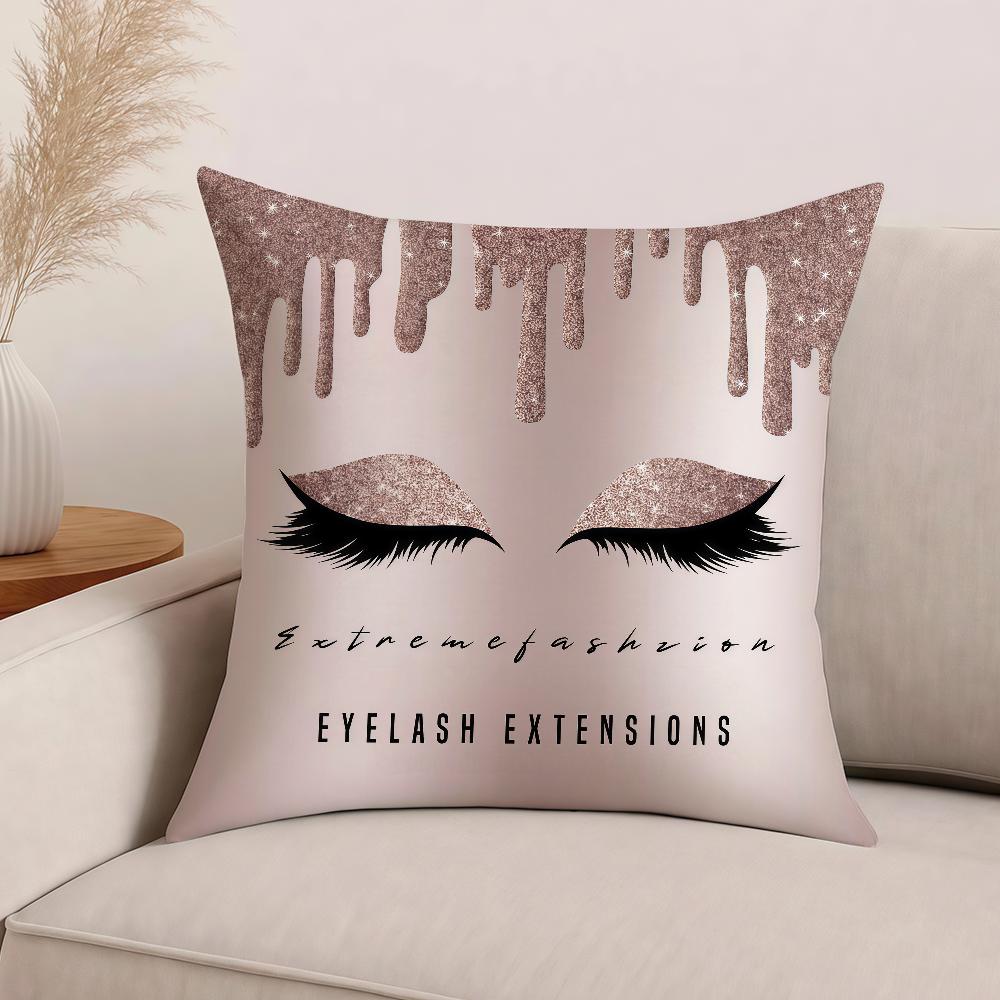 Non Core Ins Beauty Makeup Eyelash Peach Skin Pillow Case Office Cushions Suitable For Sofa Car Bedroom Decorative Cushion Cover