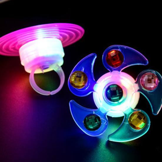 Pião Anel Luminoso Pulseira Ajustável Portátil Brinquedo Fidget Spinner Pulseira