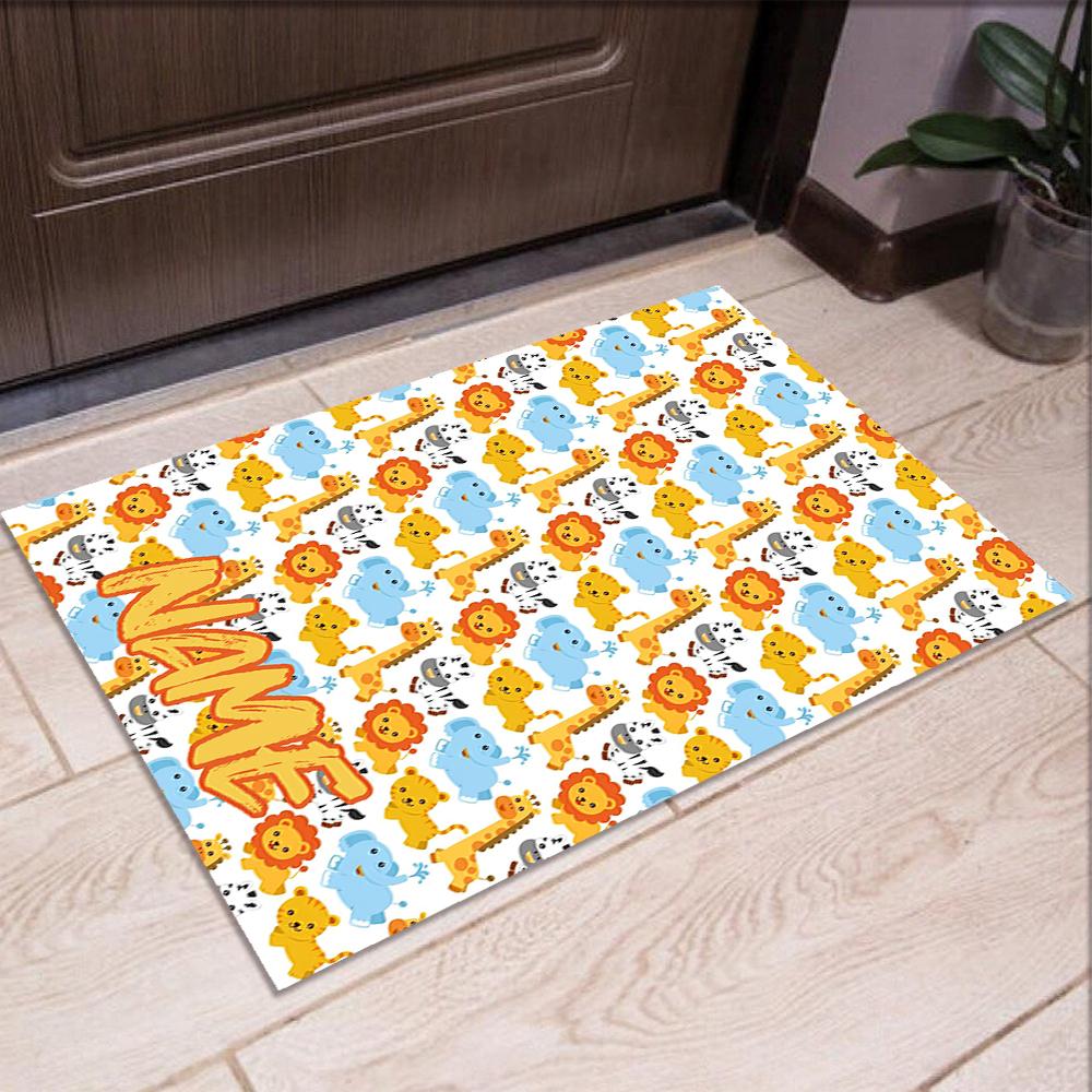 Custom Name Animals Printed Carpet,Rug for Office Chair Living Room Bedroom Kitchen Room Decor Gifts.