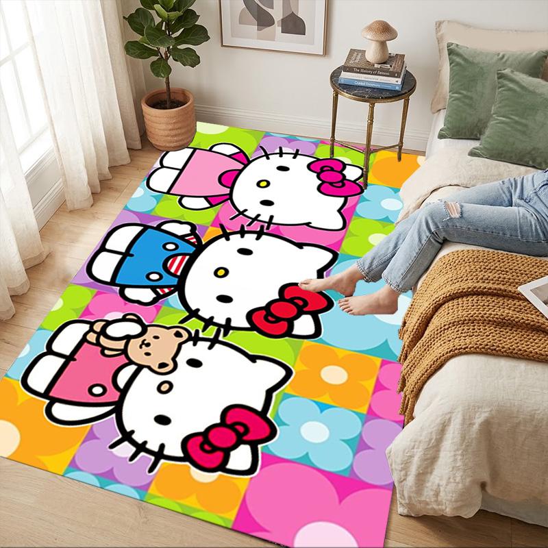 Hello Kitty Living Room Nonslip Area Rug Soft Carpet For Bedroom Game Playroom Sofa Office Home Decor Doormat Christmas Gift C9291643