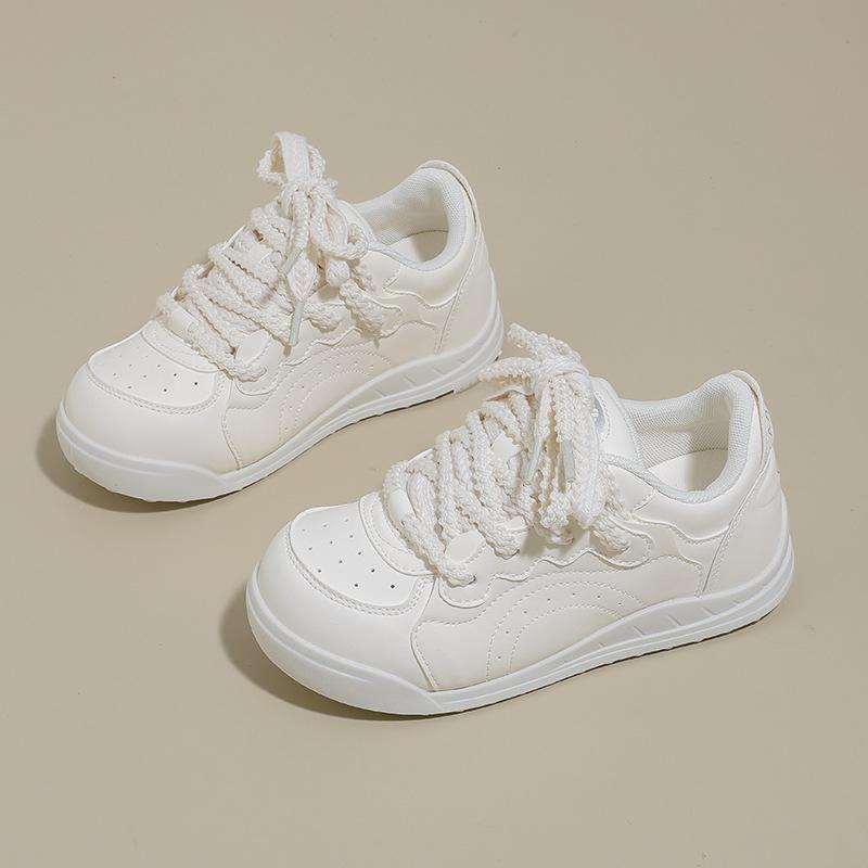 

Autumn new breathable little white shoes female students platform versatile casual sports board shoes 60 40 бежевый