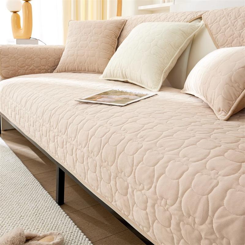 

Autumn And Winter Sofa Cushion Seat Cushion New Plush Thickened Sofa Cover Towel Cream Wind Non-Slip Sofa Cover 70*70cm