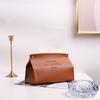 Nodic Environmental PU Leather Napkin Holder Foldable Tissue Box Home Offi Waterproof Dustproof Storage Box Sundries Ontainer