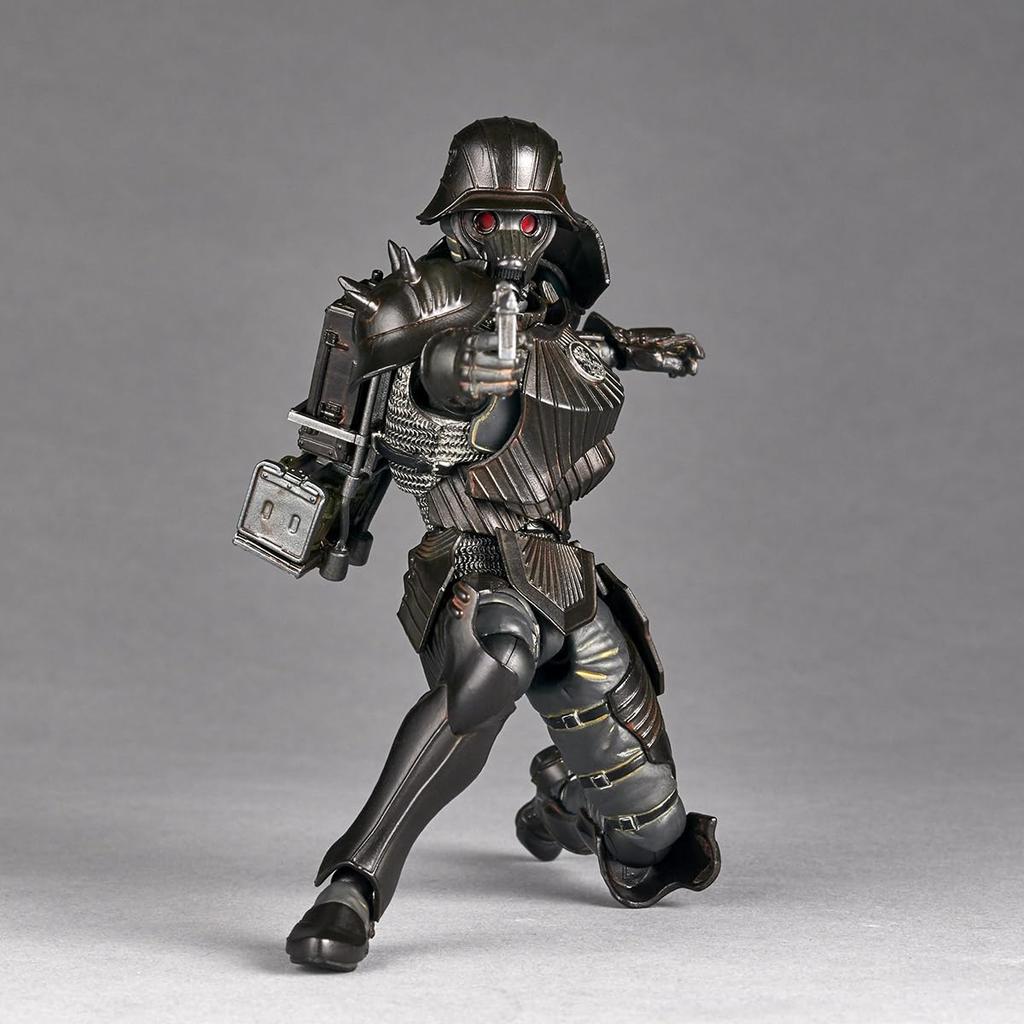 Kaiyodo Takeya-style Articulated Figure Protect Gear "Type 34 Special Enhanced Armor" Black Ver. Approximately 150mm tall. Non-scale PVC & ABS painted