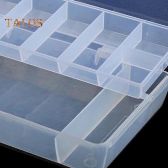 Transparente Angelköderbox, doppellagig, mit mehreren Fächern, tragbar, wasserdicht, strapazierfähig, Aufbewahrungskoffer für künstliches Angelköderzubehör