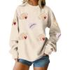Ladies' Loose And Comfortable Casual Fashionable Rugby Print Sweatshirt