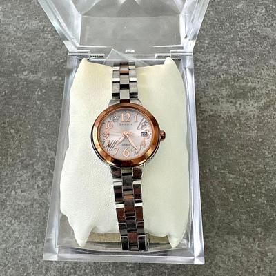 Used CASIO SHEEN Solar Watch Rose Gold