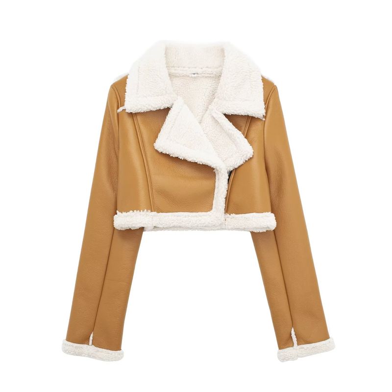 Kaslead New Arrival Women's Clothing Fashion Style Fashion All-Match Short Double-Sided Velvet Jacket Outwear 4341806