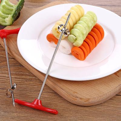 Yousheng 10Pcs Potato Spiral Cutter Fruit And Vegetable Spiral Twist Cutter Stainless Steel Spiral Chips Cutter for Barbecue Picnic Camping