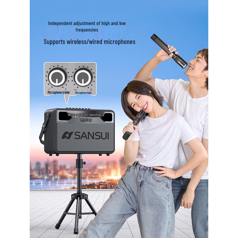 SANSUI G12 High-Power Outdoor Bluetooth Karaoke Speaker