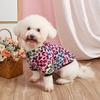 Haustierkleidung für Hund Katze Welpe Tanktop Bunt Leopard Fuzzy Mantel Sweatshirt Hundeoutfits für Kleine Mittelgroße Hunde für Herbst Winter