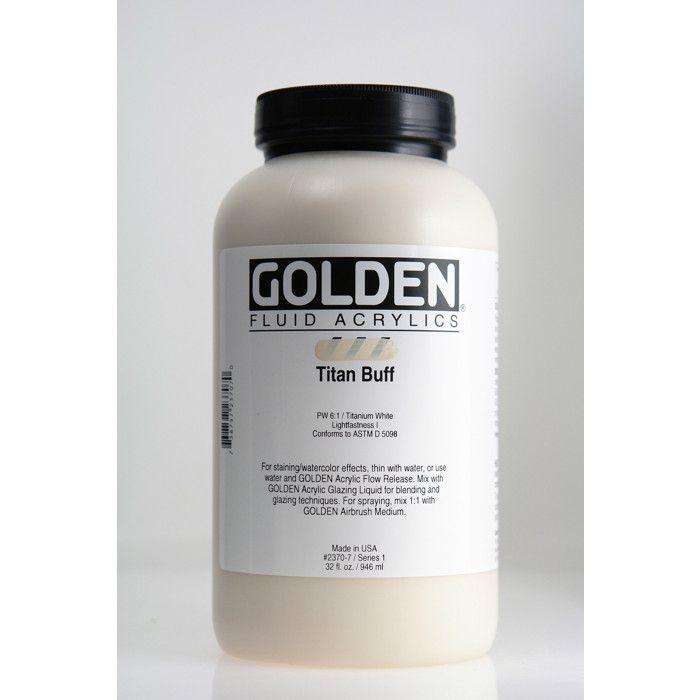 Paint - GOLDEN - Chamois Titanium S1 - 946 Ml - Beige Color - Fluid Acrylic Paint
