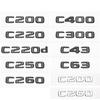 3D ABS Car Rear Tail Trunk Letters Emblem Badge Sticker For Mercedes Benz C Class 4Matic W204 W205 C180 C220d C63 C200 C260 C300