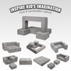 Modular Kids Play Couch 4Pcs DIY Creative Child Sectional Sofa Dark Grey