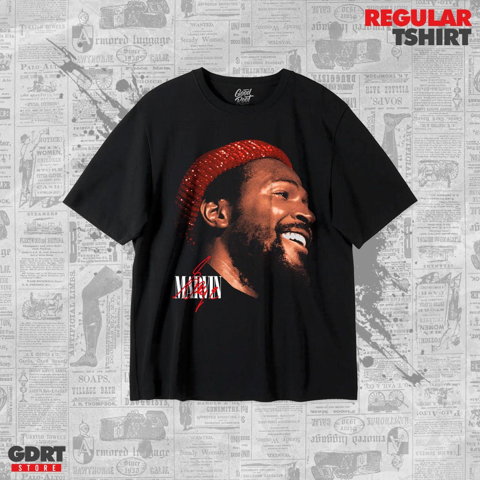 Marvin Gaye Retro T shirt - Unisex Heavy Shirt XL