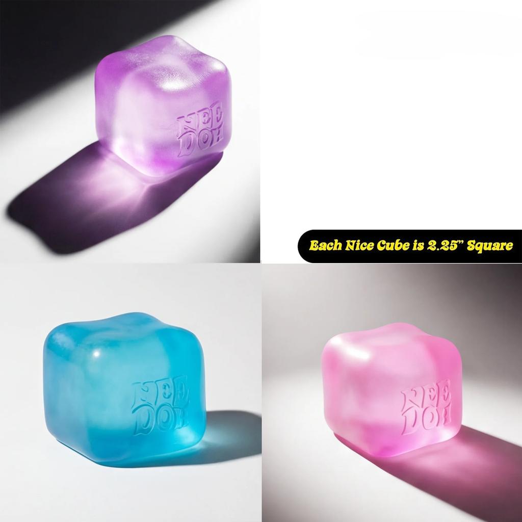 Schylling Needoh Cubo Bello Anti-Ansia Concentrazione Calma Sensoriale Giocattolo Fidget Morbido da Spremere Sollievo dallo Stress Per Bambini Adulti ADHD