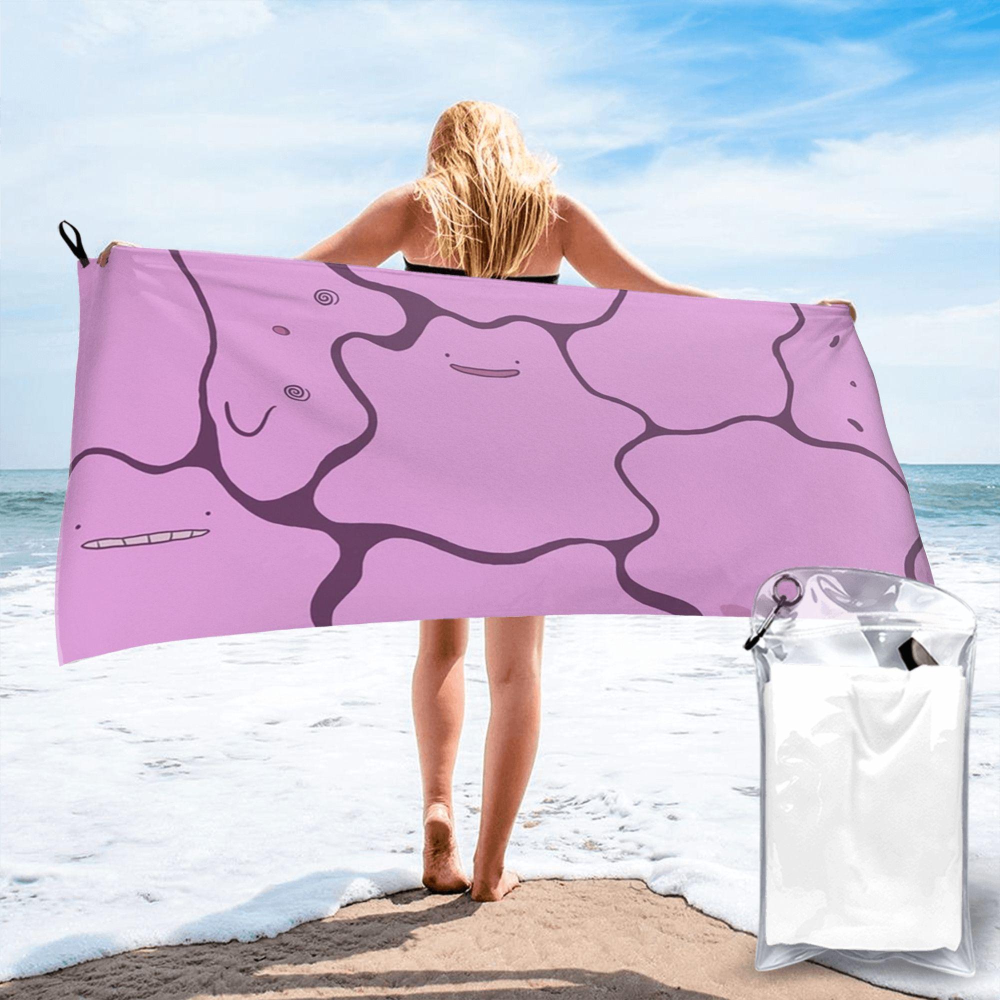Ditto Pattern (no shiny) Beach Towel Soft Microfiber Quick Dry Absorbent Quick Towels For Bath W30*H60(CM)
