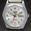 Generalüberholte Vintage-Armbanduhr Seiko 5 Auto 6309A aus Japan mit arabischer Schrift, Silber, a298956-2, Seikoa298956