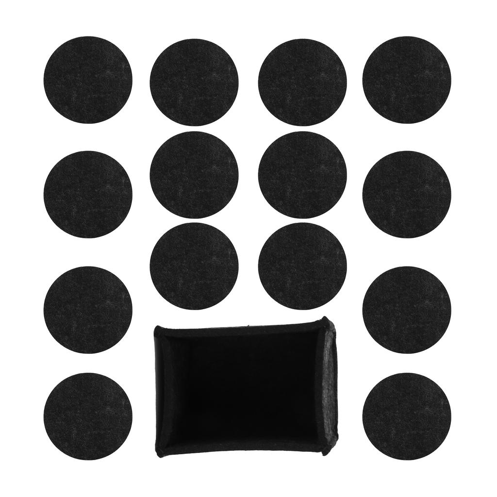 14 stk Filt-absorberende underlag runde tykke koppmatter til kjøkkenbord med oppbevaringsholder