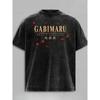 Vintage Washed T‑shirt Hell's Paradise Gabimaru Front Back Print Unisex Anime Oversized Short Sleeve Tee