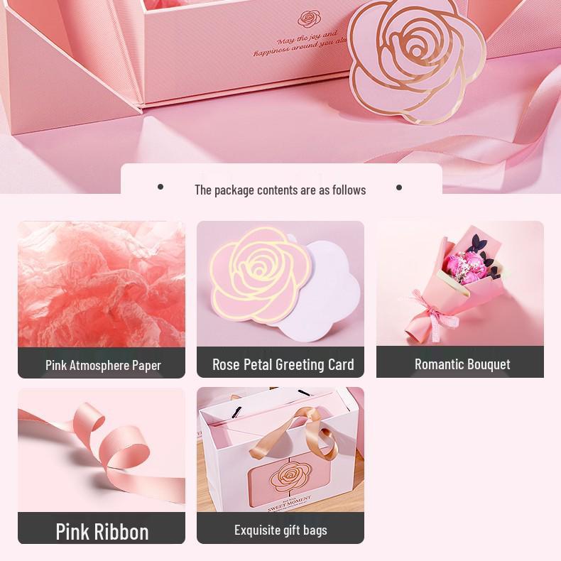 Elegant Pink Gift Box for Women - Ideal for Birthdays, Lipstick, Perfume & High-End Surprises