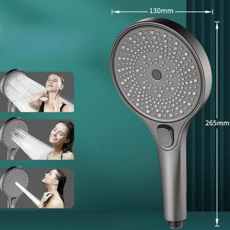 High Water Pressure Three Function Shower Head -Easy To Install, with Anti Clogging Nozzle, for Shower Use Only