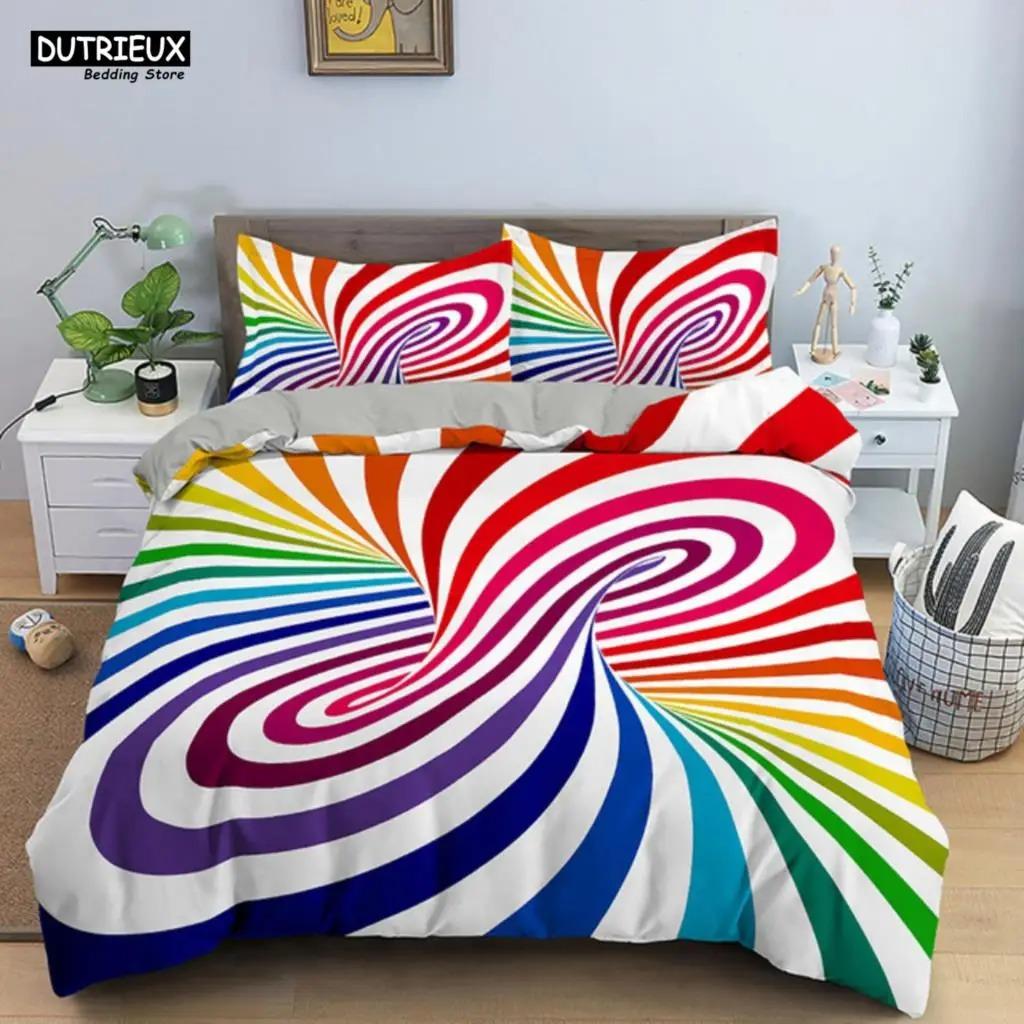 Psychedelic Digital Printing Bedding Set 3D Duvet Cover Set Microfiber Adults Women Queen King Twin Full Size Duvet Cover